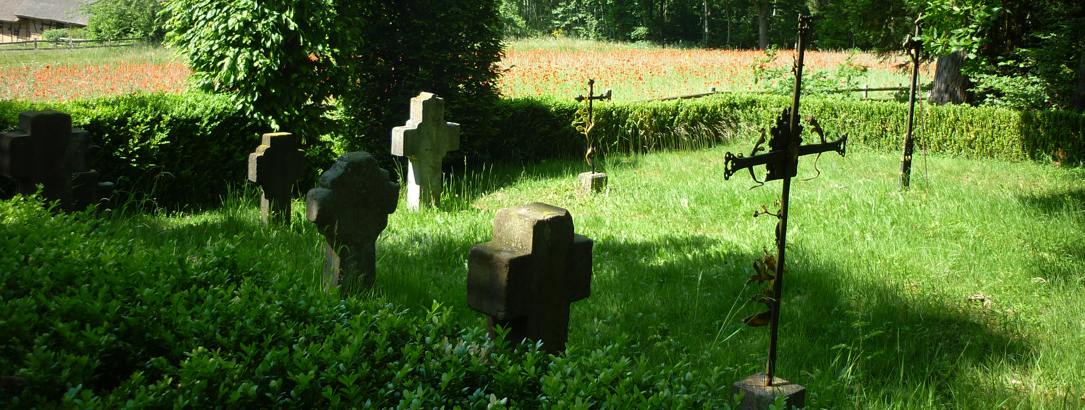 Cemetery with memorial stones